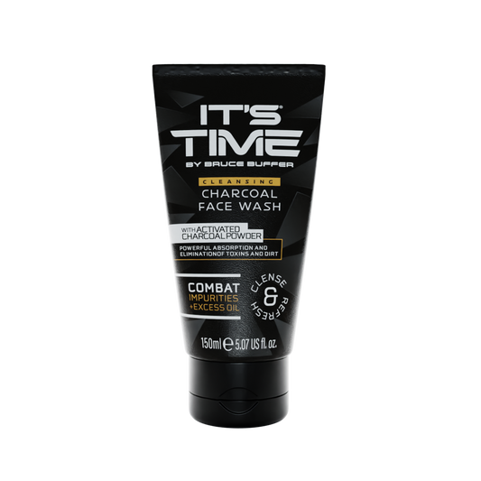 IT'S TIME By Bruce Buffer Charcoal Face Wash With Activated Charcoal